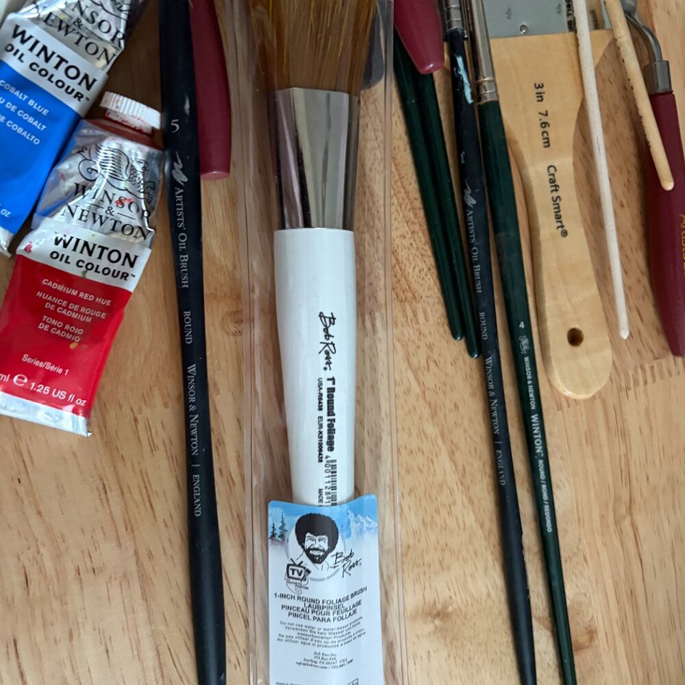 Oil Painting Supply Bundle – Winsor & Newton, Gamblin, Bob Ross Brushes - Picture 6 of 6